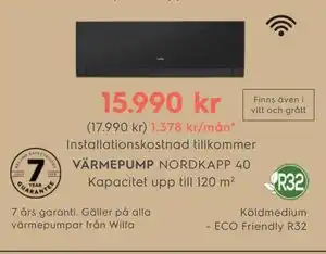 Electrolux Home VÄRMEPUMP NORDKAPP 40 erbjuda