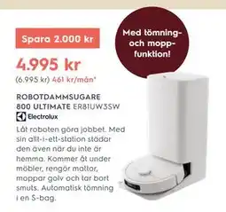Electrolux Home ROBOTDAMMSUGARE 800 ULTIMATE ER81UW3SW erbjuda
