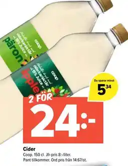 Coop Extra Cider erbjuda