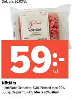 Coop Extra Nötfärs erbjuda