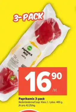 Coop Extra Paprikamix 3-pack erbjuda