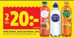 ICA Supermarket Aqua d'Or Stilla Vatten, Kolsyrat Vatten, Iste erbjuda