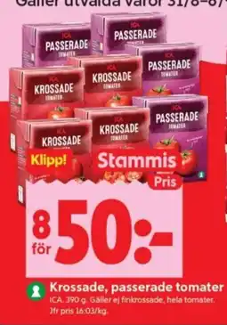 ICA Supermarket Ica krossade, passerade tomater erbjuda