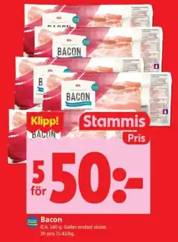 ICA Supermarket Ica bacon erbjuda