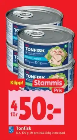 ICA Supermarket Ica tonfisk erbjuda