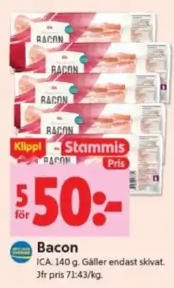 ICA Supermarket Klipp! Stammis Bacon erbjuda