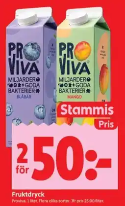 ICA Supermarket Proviva fruktdryck erbjuda