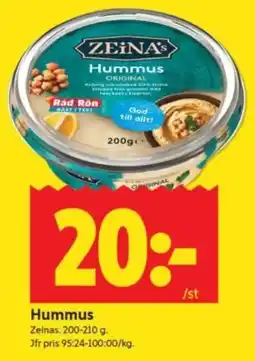 ICA Supermarket Zeina's hummus erbjuda