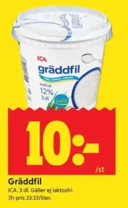 ICA Supermarket Ica gräddfil erbjuda