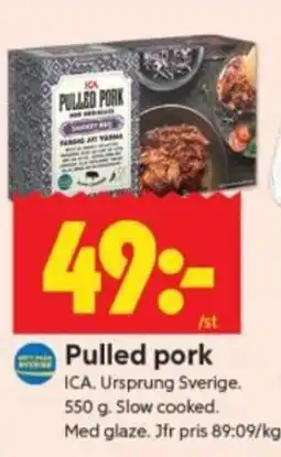ICA Supermarket Ica pulled pork erbjuda