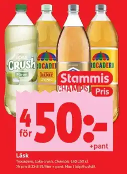 ICA Supermarket Läsk Trocadero, Loka crush, Champis erbjuda