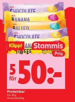 ICA Supermarket Ica proteinbar erbjuda