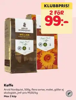 MatArket Arvid Nordquist Kaffe erbjuda