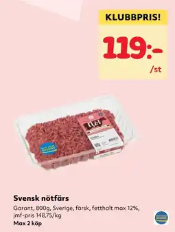 MatArket Nötfärs erbjuda