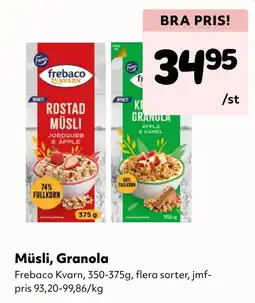 MatArket Frebaco Kvarn müsli, granola erbjuda