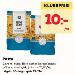 MatArket Garant pasta erbjuda