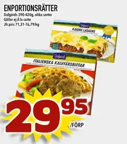 Nelins Dafgårds italienska kalvfärsbiffar erbjuda