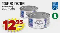 Nelins Eldorado tonfisk i vatten erbjuda