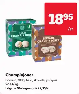 MatArket Garant champinjoner erbjuda