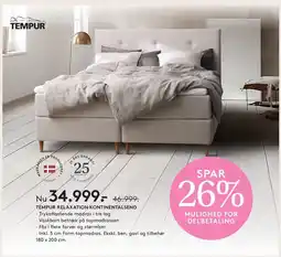 Seng Tempur relaxation kontinentalseng erbjuda