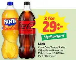 Coop lASKCoca-Cola/Fanta/Sprite erbjuda