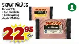 Nelins Pärsons skivat pålägg erbjuda