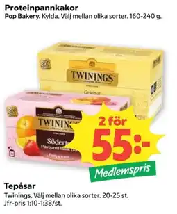 Coop Twinings tepåsar erbjuda