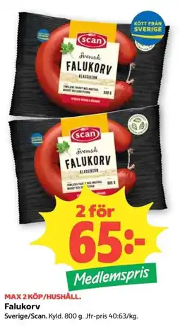 Coop Scan Falukorv erbjuda
