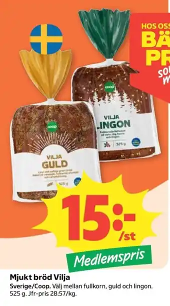 Vilja mjukt bröd