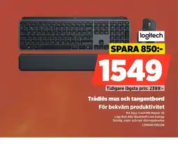 Power Logitech trådlös mus och tangentbord erbjuda