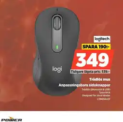 Power Logitech trådlös mus erbjuda