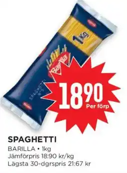 Willys Barilla spaghetti erbjuda