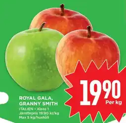 Willys Royal gala, granny smith erbjuda