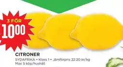 Willys Citroner erbjuda