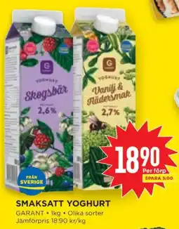 Willys Garant smaksatt yoghurt erbjuda