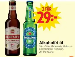 Matöppet Alkoholfri öl erbjuda