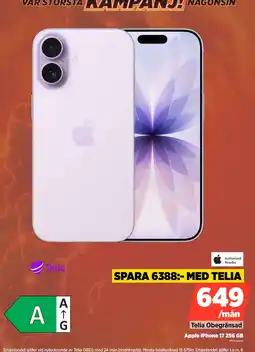 Power Apple iPhone 17 256 GB erbjuda