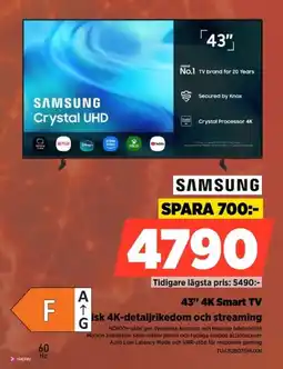 Power Samsung 43" 4K Smart TV erbjuda