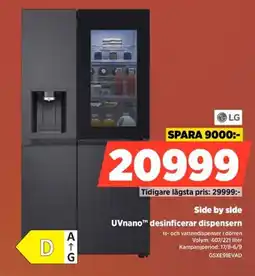 Power LG Side by side UVnan desinficerar dispensern erbjuda