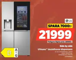 Power LG Side by side UVnano™ desinficerar dispensern erbjuda