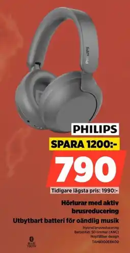 Power Philips hörlurar med aktiv brusreducering erbjuda