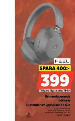 Power Feel brusreducerande hörlurar erbjuda
