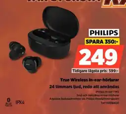 Power Philips True Wireless in-ear-hörlurar erbjuda