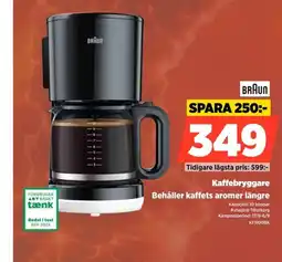 Power Braun kaffebryggare erbjuda