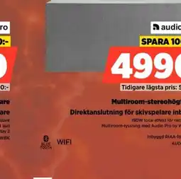 Power Audio Pro Multiroom-stereohögtalare erbjuda
