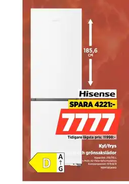Power Hisense kyl/frys erbjuda
