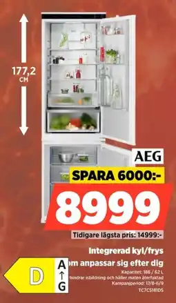 Power AEG integrerad kyl/frys erbjuda