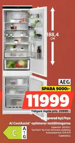 Power AEG integrerad kyl/frys erbjuda