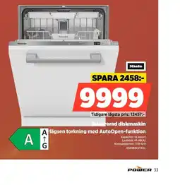 Power Miele integrerad diskmaskin erbjuda