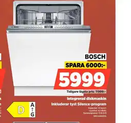Power Bosch integrerad diskmaskin erbjuda